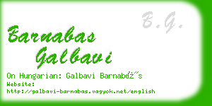 barnabas galbavi business card